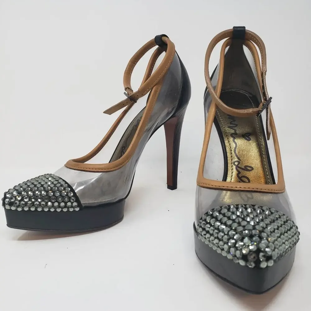 Lanvin Crystal Cap Toe Clear Pumps - 37.5 RESHOOT - Picture 3 of 10